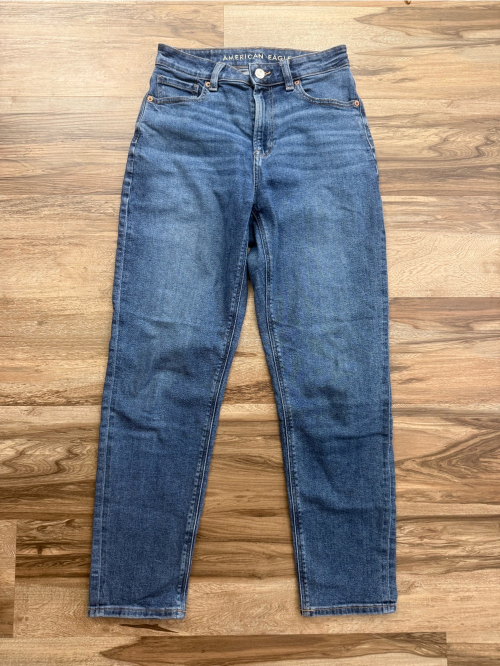 American Eagle Outfitters High-Rise Straight-Leg Mom Jeans